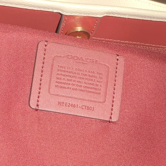 NWOT Coach Creamy White Leather 2Way - Picture 6 of 16